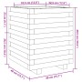Jardinera madera maciza de pino 40x40x49,5 cm en Macetas y jardineras | Comprar online en Foru.es