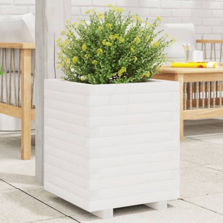 Jardinera madera maciza de pino blanco 40x40x49,5 cm en Macetas y jardineras | Comprar online en Foru.es