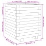 Jardinera madera maciza de pino blanco 40x40x49,5 cm en Macetas y jardineras | Comprar online en Foru.es