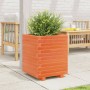Jardinera madera maciza de pino marrón cera 40x40x49,5 cm en Macetas y jardineras | Comprar online en Foru.es