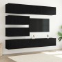 Juego de 10 Piezas de Muebles para TV - Madera Elaborada de Roble Negro Montada en la Pared | Foro24.es | Tu tienda online para hogar, jardín y más Foro24.es