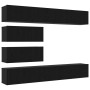 Juego de 10 Piezas de Muebles para TV - Madera Elaborada de Roble Negro Montada en la Pared | Foro24.es | Tu tienda online para hogar, jardín y más Foro24.es