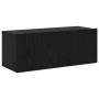 Juego de 10 Piezas de Muebles para TV - Madera Elaborada de Roble Negro Montada en la Pared | Foro24.es | Tu tienda online para hogar, jardín y más Foro24.es