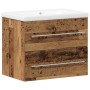 Gabinete para Lavabo de Baño con Lavabo Integrado Madera Vieja Madera Ingenierada | Foro24.es | Tu tienda online para hogar, jardín y más Foro24.es