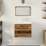 Gabinete para Lavabo de Baño con Lavabo Integrado Madera Vieja Madera Ingenierada | Foro24.es | Tu tienda online para hogar, jardín y más Foro24.es