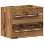 Gabinete para Lavabo de Baño con Lavabo Integrado Madera Vieja Madera Ingenierada | Foro24.es | Tu tienda online para hogar, jardín y más Foro24.es