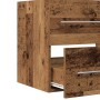 Gabinete para Lavabo de Baño con Lavabo Integrado Madera Vieja Madera Ingenierada | Foro24.es | Tu tienda online para hogar, jardín y más Foro24.es