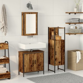 Juego de Muebles de Baño de 3 Piezas Madera Antigua Madera Ingenierizada de , Muebles de baño - Ref: Foro24-3332552, Precio: ...