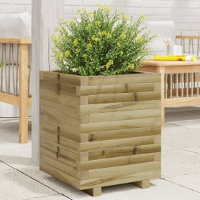 Jardinera madera de pino impregnada 40x40x49,5 cm en Macetas y jardineras | Comprar online en Foru.es