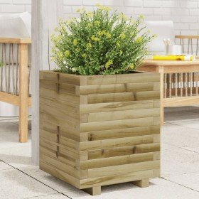 Jardinera madera de pino impregnada 40x40x49,5 cm en Macetas y jardineras | Comprar online en Foru.es