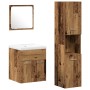 Juego de muebles de baño de 4 piezas - Madera contrachapada de madera vieja | Foro24.es | Tu tienda online para hogar, jardín y más Foro24.es