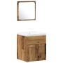 Juego de muebles de baño de 4 piezas - Madera contrachapada de madera vieja | Foro24.es | Tu tienda online para hogar, jardín y más Foro24.es