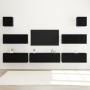 Conjunto de mueble de TV de 7 piezas Montado en la Pared Roble Negro Madera Trabajada | Foro24.es | Tu tienda online para hogar, jardín y más Foro24.es