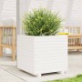 Jardinera madera maciza de pino blanco 50x50x49,5 cm en Macetas y jardineras | Comprar online en Foru.es