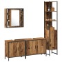 Conjunto de muebles de baño de 4 piezas Madera Antigua Madera Ingenierizada de , Muebles de baño - Ref: Foro24-3332591, Preci...