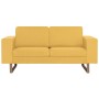 Juego de sofás 2 piezas de tela amarillo en Sofás | Comprar online en Foru.es