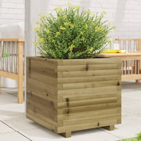 Jardinera madera de pino impregnada 50x50x49,5 cm en Macetas y jardineras | Comprar online en Foru.es