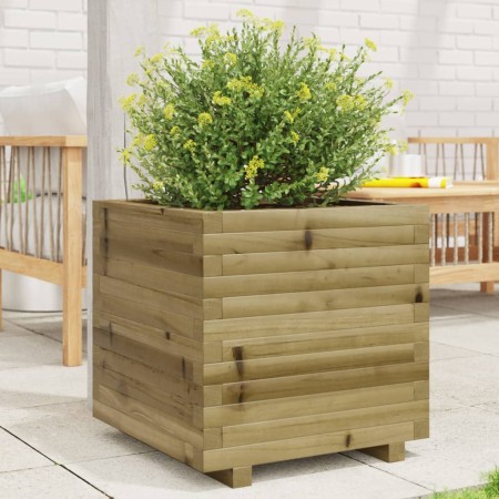 Jardinera madera de pino impregnada 50x50x49,5 cm en Macetas y jardineras | Comprar online en Foru.es