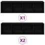 Estanterías 3 pcs Negro Roble 36x30x143 cm Madera elaborada | Foro24.es | Tu tienda online para hogar, jardín y más Foro24.es