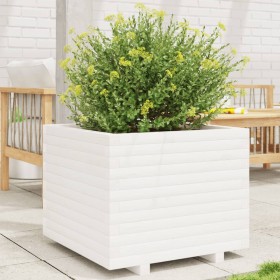 Jardinera madera maciza de pino blanco 60x60x49,5 cm en Macetas y jardineras | Comprar online en Foru.es