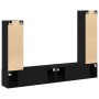 Conjunto de Mueble de TV de 4 Piezas Montado en la Pared en Madera de Roble Negra | Foro24.es | Tu tienda online para hogar, jardín y más Foro24.es