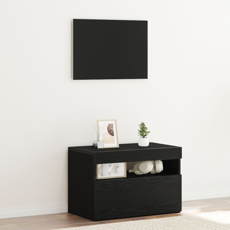 Gabinete de Noche con Luces LED de Roble Negro 60x35x40 cm Madera Engineered | Foro24.es | Tu tienda online para hogar, jardín y más Foro24.es