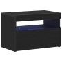 Gabinete de Noche con Luces LED de Roble Negro 60x35x40 cm Madera Engineered | Foro24.es | Tu tienda online para hogar, jardín y más Foro24.es