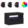 Gabinete de Noche con Luces LED de Roble Negro 60x35x40 cm Madera Engineered | Foro24.es | Tu tienda online para hogar, jardín y más Foro24.es