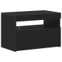 Gabinete de Noche con Luces LED de Roble Negro 60x35x40 cm Madera Engineered | Foro24.es | Tu tienda online para hogar, jardín y más Foro24.es