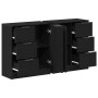 Aparadores 2 pcs Negro Roble 60x30x70 cm Madera elaborada de , Aparadores - Ref: Foro24-3333072, Precio: 165,65 €, Descuento:...