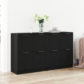 Comprar Aparadores 2 pcs Roble Negro 60x30x70 cm