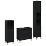 Juego de Gabinetes de Baño de 3 Piezas Roble Negro Madera Elaborada de , Muebles de baño - Ref: Foro24-3333086, Precio: 201,9...