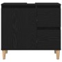 Juego de Gabinetes de Baño de 3 Piezas Roble Negro Madera Elaborada de , Muebles de baño - Ref: Foro24-3333086, Precio: 201,9...