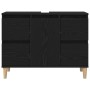 Juego de Muebles de Baño de 3 Piezas en Roble Negro de Madera Elaborada | Foro24.es | Tu tienda online para hogar, jardín y más Foro24.es