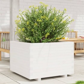 Jardinera madera maciza de pino blanco 70x70x49,5 cm en Macetas y jardineras | Comprar online en Foru.es