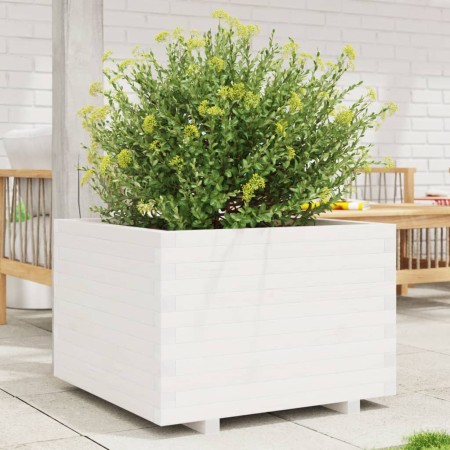 Jardinera madera maciza de pino blanco 70x70x49,5 cm en Macetas y jardineras | Comprar online en Foru.es