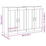 Gabinetes Montados en la Pared 2 pcs Roble Negro Madera Elaborada | Foro24.es | Tu tienda online para hogar, jardín y más Foro24.es