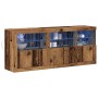 Aparador con luces LED Madera Vieja 162x37x67 cm Madera Ingeniera de , Aparadores - Ref: Foro24-3333110, Precio: 179,15 €, De...