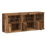 Aparador con luces LED Madera Vieja 162x37x67 cm Madera Ingeniera de , Aparadores - Ref: Foro24-3333110, Precio: 179,15 €, De...