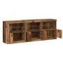 Aparador con Luces LED Madera Envejecida 181.5x37x67 cm Madera Ingenierizada de , Aparadores - Ref: Foro24-3333111, Precio: 1...