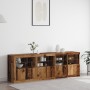 Aparador con Luces LED Madera Vieja 202x37x67 cm de , Aparadores - Ref: Foro24-3333112, Precio: 211,23 €, Descuento: %