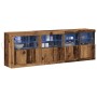 Aparador con Luces LED Madera Vieja 202x37x67 cm de , Aparadores - Ref: Foro24-3333112, Precio: 211,23 €, Descuento: %