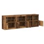 Aparador con Luces LED Madera Vieja 202x37x67 cm de , Aparadores - Ref: Foro24-3333112, Precio: 211,23 €, Descuento: %