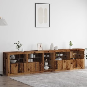 Aparador con luces LED Madera Vieja 283x37x67 cm Madera de ingeniería de , Aparadores - Ref: Foro24-3333114, Precio: 311,12 €...