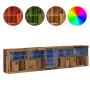 Aparador con luces LED Madera Vieja 283x37x67 cm Madera de ingeniería de , Aparadores - Ref: Foro24-3333114, Precio: 311,12 €...