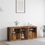 Aparador con luces LED Madera vieja 162x37x67 cm Madera de ingeniería de , Aparadores - Ref: Foro24-3333115, Precio: 185,88 €...