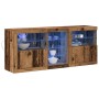Aparador con luces LED Madera vieja 162x37x67 cm Madera de ingeniería de , Aparadores - Ref: Foro24-3333115, Precio: 185,88 €...