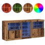 Aparador con luces LED Madera vieja 162x37x67 cm Madera de ingeniería de , Aparadores - Ref: Foro24-3333115, Precio: 185,88 €...