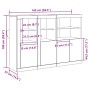 Sideboard con Iluminación LED Madera Vieja 142.5x37x100 cm Madera Ingenierizada | Foro24.es | Tu tienda online para hogar, jardín y más Foro24.es
