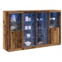 Aparador  con Luces LED Madera Antigua 163x37x100 cm Madera Ingenierizada, Aparador  con Luces LED Madera Antigua 41x37x100 cm | Foro24.es | Tu tienda online para hogar, jardín y más Foro24.es